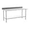 Flash Furniture Reese 430 Stainless Steel 18 Gauge 30-in x 72-in Table w/Adjustable Shelf and 4-in Backsplash NH-WT-3072-GG-B4-GG - alternate 1